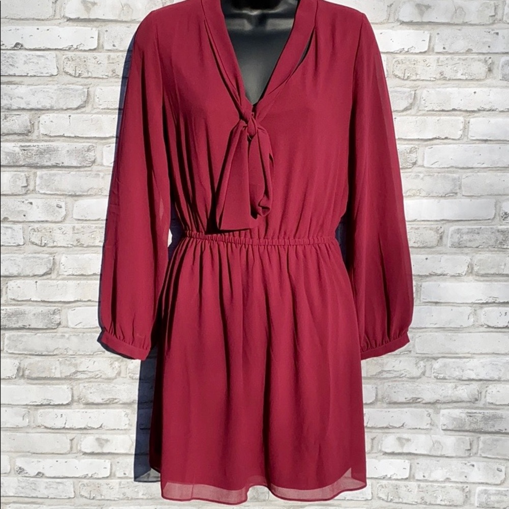 🤍 NEW! Wine Color Long Sleeve Dress 🤍